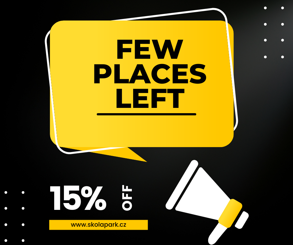 Nabízíme 15% slevu na zbývající místa v kurzech