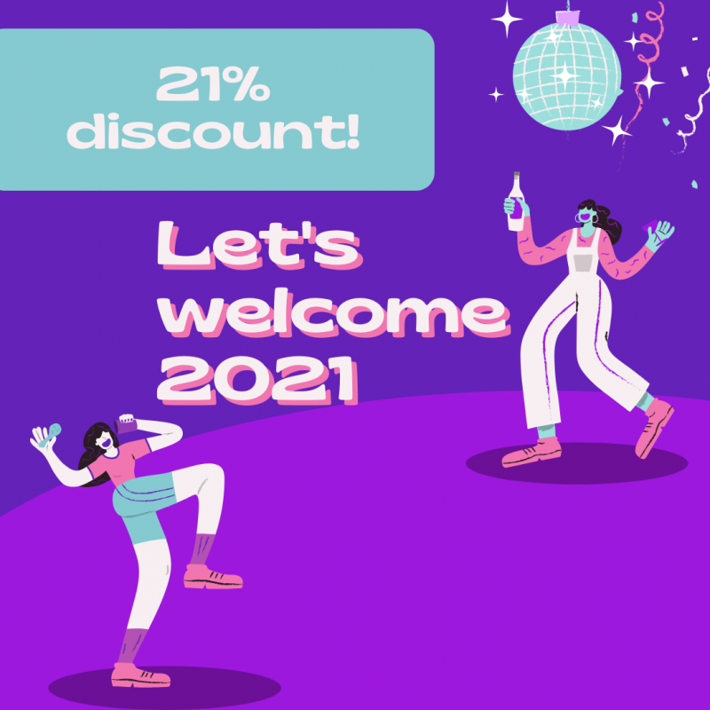 Nový rok 2021 = 21% sleva